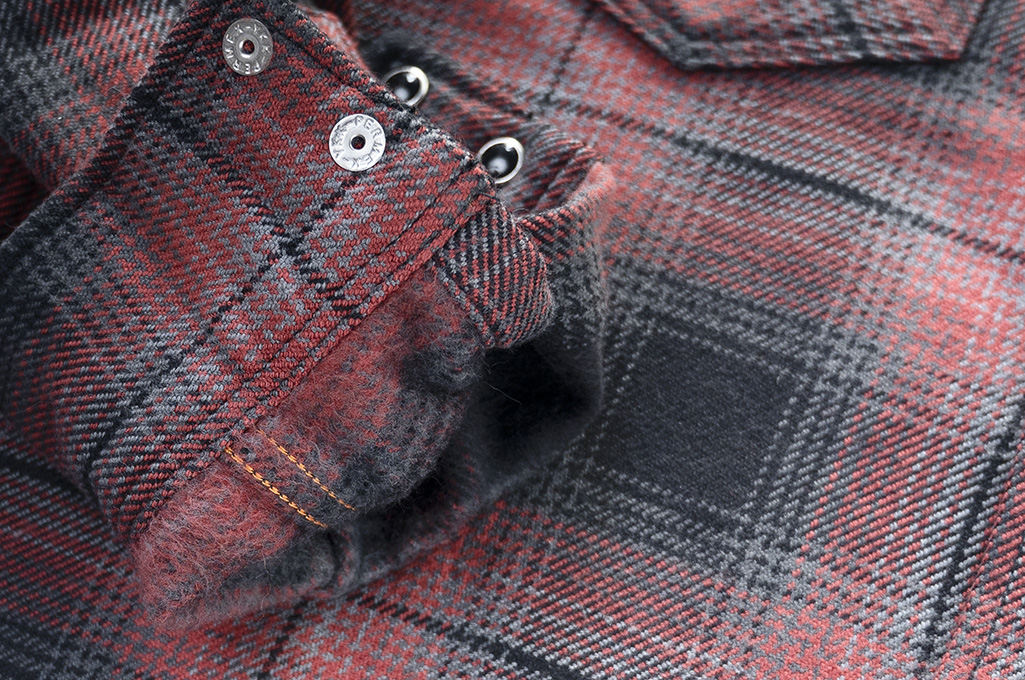 Iron Heart Ultra-Heavy Flannel - Ombre Check 304 Red - Image 7