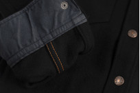 Iron Heart Melton Wool CPO Shirt - 306 Black - Image 12