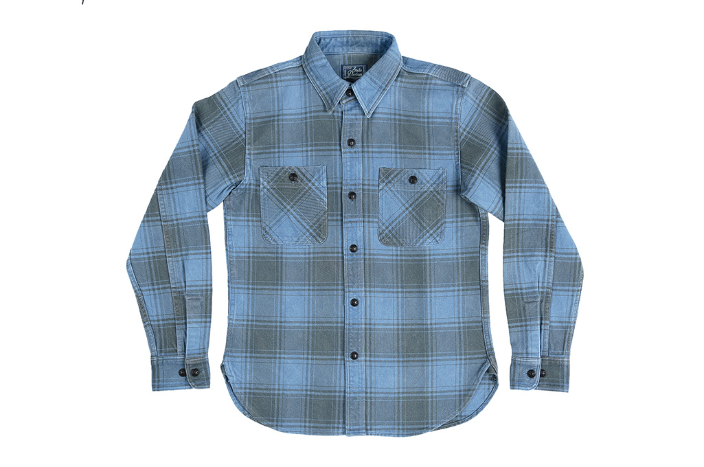 Studio D'Artisan Heavy Winter Flannel - Indigo-Dyed Check - Image 5