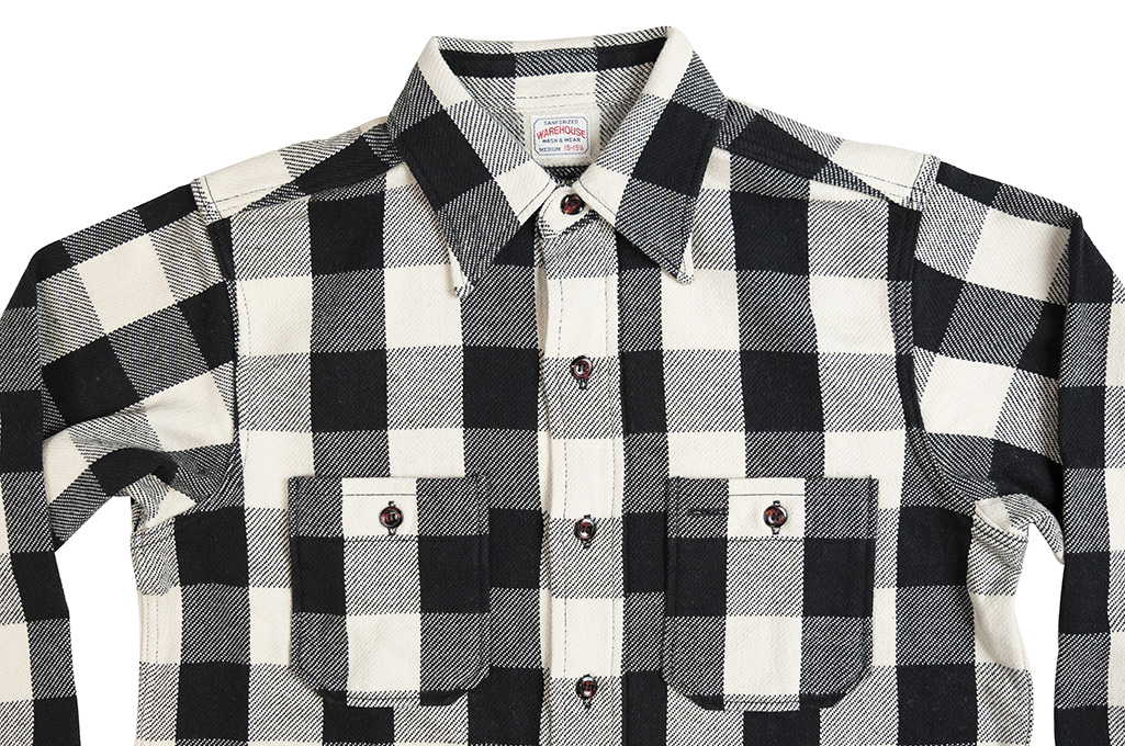 Warehouse “5-Hydroxy-Tryptamine” Winter Flannel - Off-White (the color) - Image 6