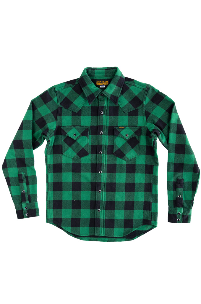 Iron Heart Ultra-Heavy Flannel - Green/Black Buffalo Check - Image 0