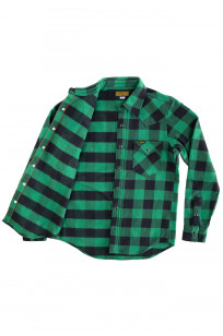 Iron Heart Ultra-Heavy Flannel - Green/Black Buffalo Check - Image 7