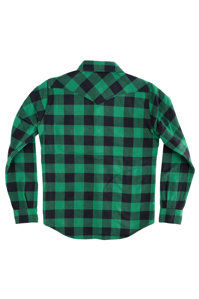 Iron Heart Ultra-Heavy Flannel - Green/Black Buffalo Check - Image 9