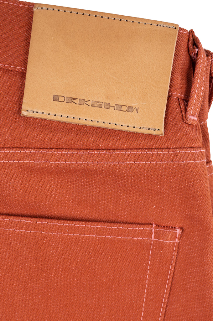 Rick Owens DRKSHDW Detroit Jeans - Made In Japan 14oz Orange-ish Denim - Image 7