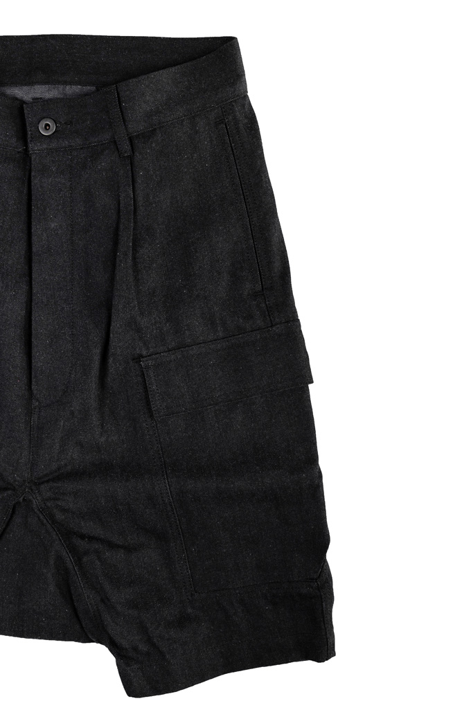 Rick Owens DRKSHDW Pods Cargo Shorts - Made In Japan Black/Gray Denim - Image 8