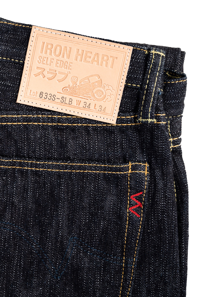 Iron Heart Slubby Selvedge Jeans - 633s-SLB Straight Tapered - Image 5