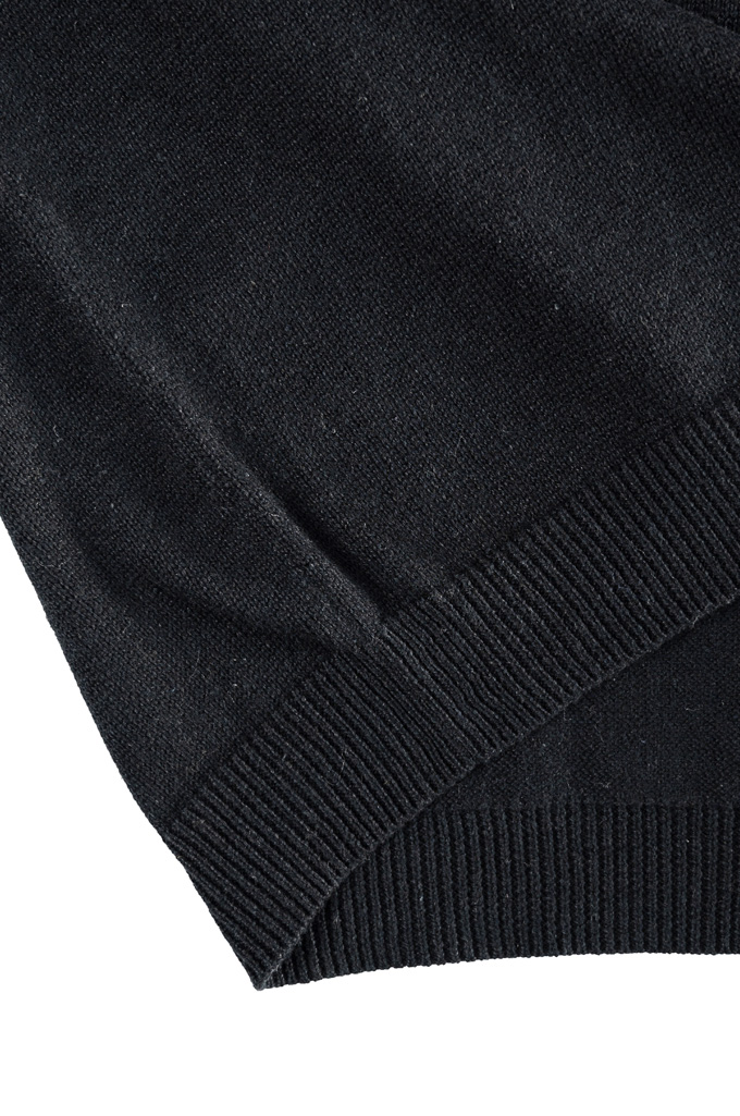 3sixteen Cotton/Linen Knit Short Sleeve T-Shirt - Black