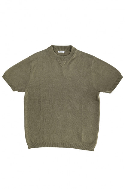 3sixteen Cotton/Linen Knit Short Sleeve T-Shirt - Olive