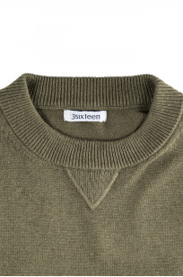 3sixteen Cotton/Linen Knit Short Sleeve T-Shirt - Olive - Image 1