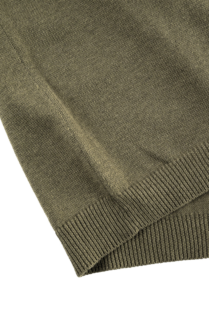 3sixteen Cotton/Linen Knit Short Sleeve T-Shirt - Olive - Image 4