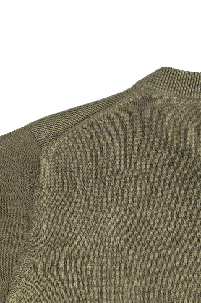 3sixteen Cotton/Linen Knit Short Sleeve T-Shirt - Olive - Image 6