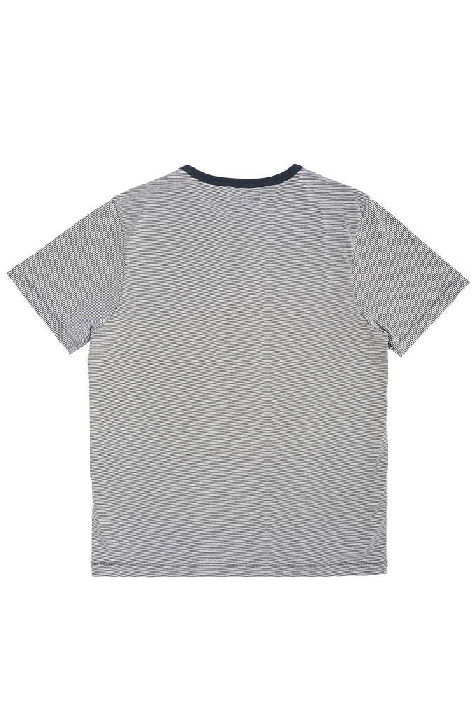 Merz B. Schwanen 2-Thread Heavy Weight T-Shirt - New Fine Charcoal Stripe - Image 6