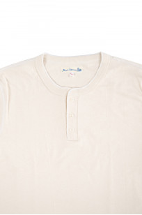 Merz b. Schwanen 2-Thread Heavy Weight T-Shirt - Henley Natural w/ Regular Sleeve - 204SL.02 - Image 2