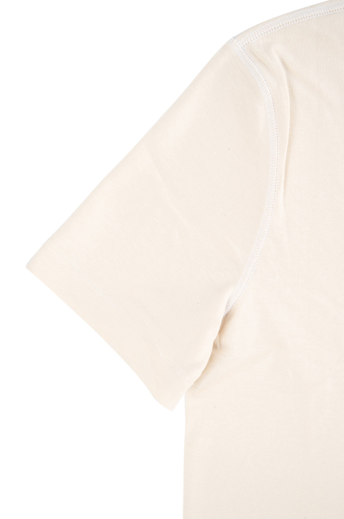 Merz b. Schwanen 2-Thread Heavy Weight T-Shirt - Henley Natural w/ Regular Sleeve - 204SL.02 - Image 4