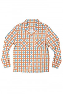 Flat Head “Puffing Mekitsa” Spring Flannel - Orange/Blue - Image 5
