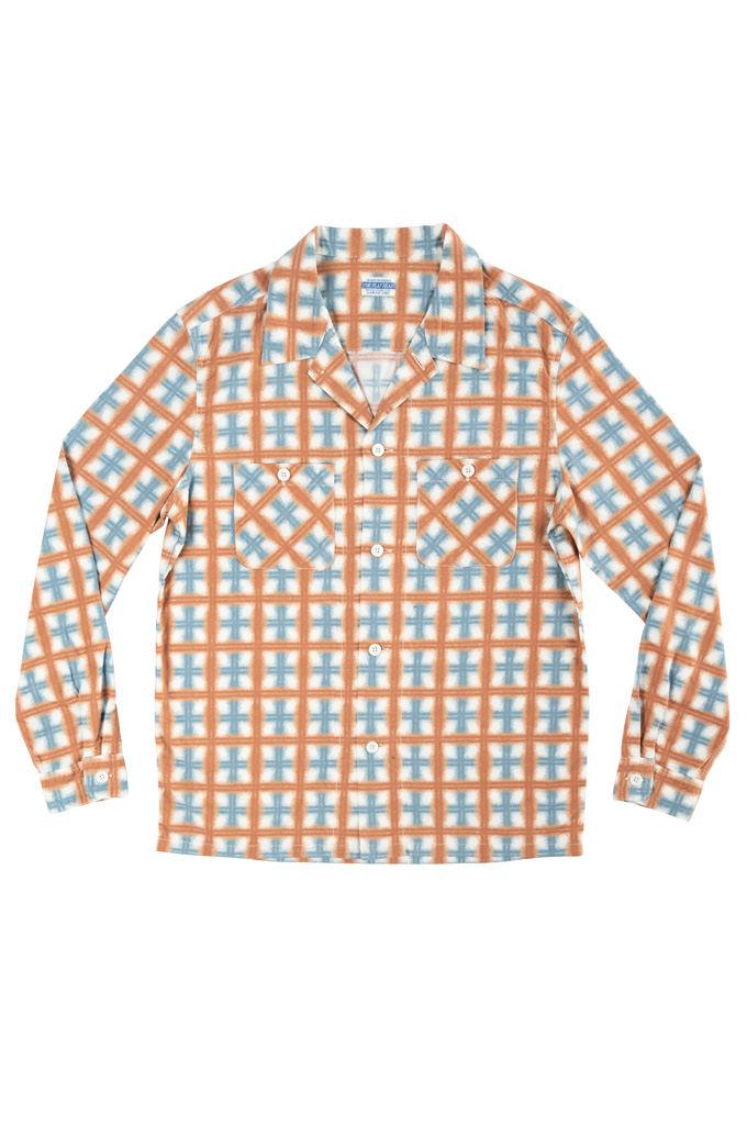Flat Head “Puffing Mekitsa” Spring Flannel - Orange/Blue