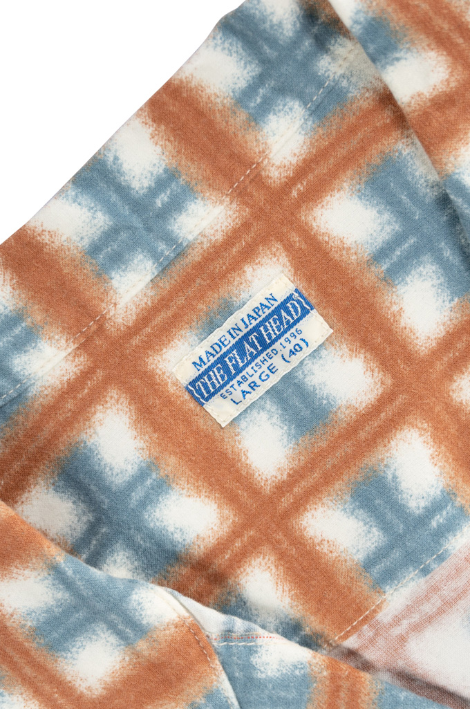 Flat Head “Puffing Mekitsa” Spring Flannel - Orange/Blue - Image 10