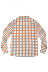 Flat Head “Puffing Mekitsa” Spring Flannel - Orange/Blue - Image 14