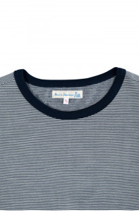 Merz B. Schwanen 2-Thread Heavy Weight T-Shirt - New Fine Blue Stripe - 215.6602 - Image 2