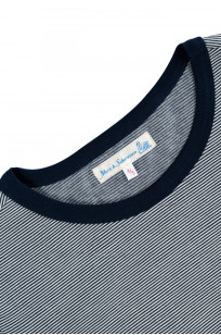 Merz B. Schwanen 2-Thread Heavy Weight T-Shirt - New Fine Blue Stripe - Image 4