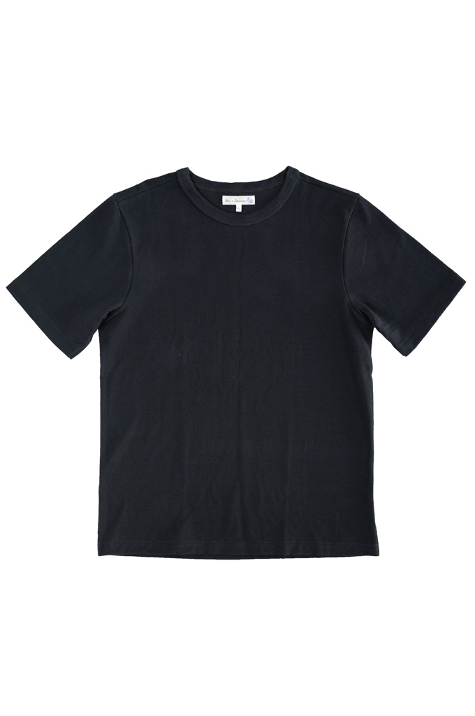 Merz b. Schwanen 2-Thread Heavyweight T-Shirt - Cotton Pique Charcoal - 214PK.98