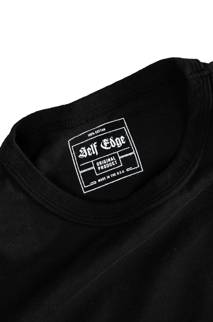 Self Edge x 3sixteen Graphic T-Shirt - Black - FOLLOW THROUGH - Image 4