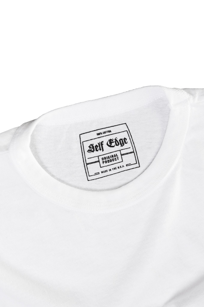 Self Edge x 3sixteen Graphic T-Shirt - White - FOLLOW THROUGH - Image 5