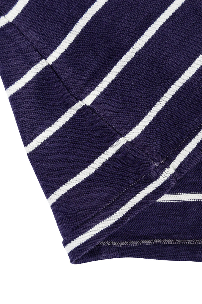 Warehouse Duckdigger Striped T-Shirt - Eggplant - Image 3