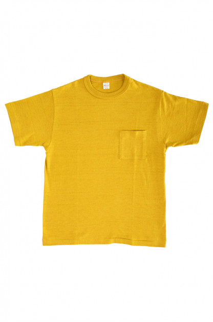 Warehouse Slub Cotton T-Shirt - Mustard w/ Pocket