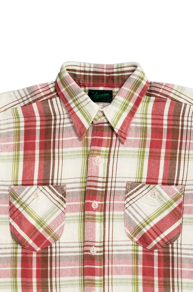 Stevenson Dominator Bleached/Overdyed Flannel - Red - Image 2