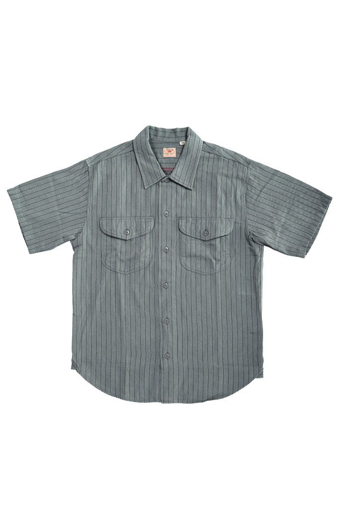 Sugar Cane “Coke Stripe” Factory Shirt - Charcoal - Image 0