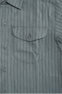 Sugar Cane “Coke Stripe” Factory Shirt - Charcoal - Image 1
