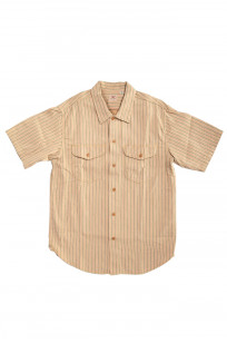 Sugar Cane “Coke Stripe” Factory Shirt - Khaki - Image 0