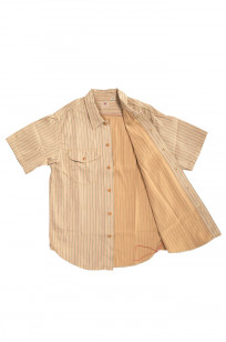 Sugar Cane “Coke Stripe” Factory Shirt - Khaki - Image 7