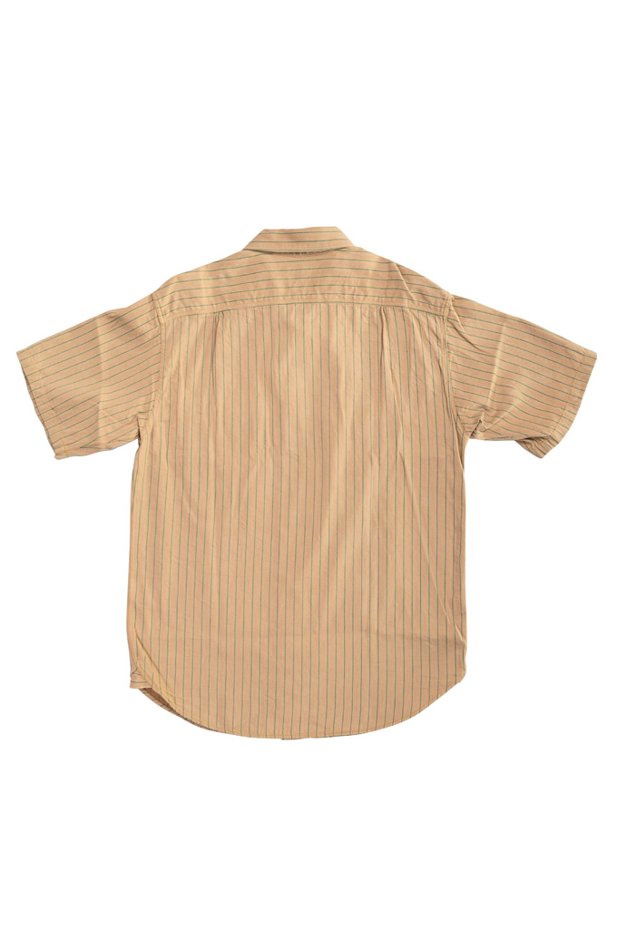 Sugar Cane “Coke Stripe” Factory Shirt - Khaki