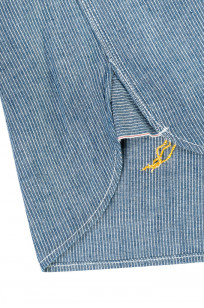 Iron Heart Short Sleeve Shirt - Pinstripe Chambray - Image 4