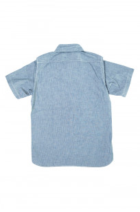 Iron Heart Short Sleeve Shirt - Pinstripe Chambray - Image 9