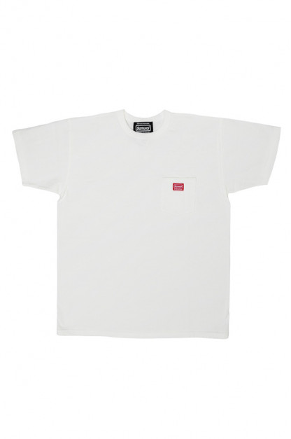 Samurai Heavyweight Series T-Shirt - Logo’d Pocket White