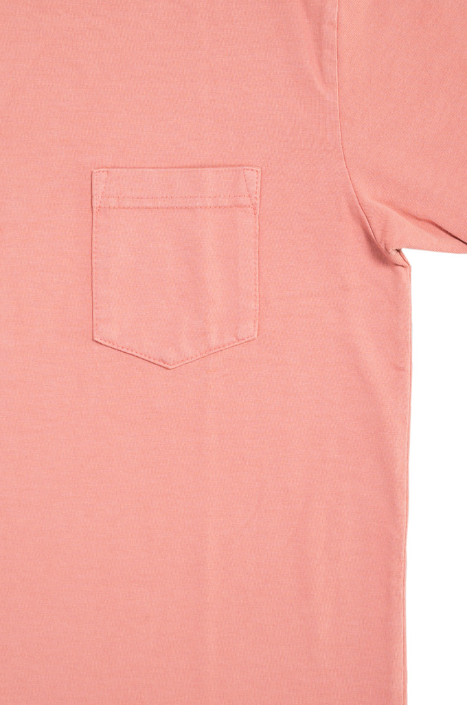 3sixteen Garment Dyed Pocket T-Shirt - Faded Pink - Image 2