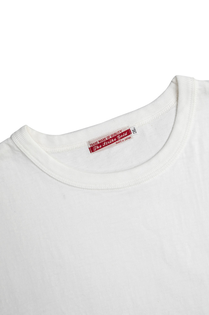 Strike Gold Blank Loopwheeled T-Shirt - White