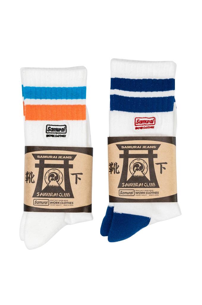 Samurai Striped Athletic Socks