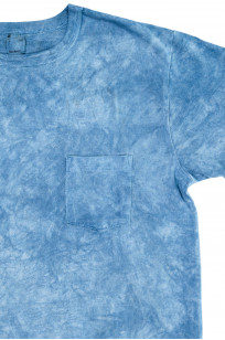 3sixteen Garment Dyed Pocket T-Shirt - Natural Indigo Crumple Dyed - Image 3