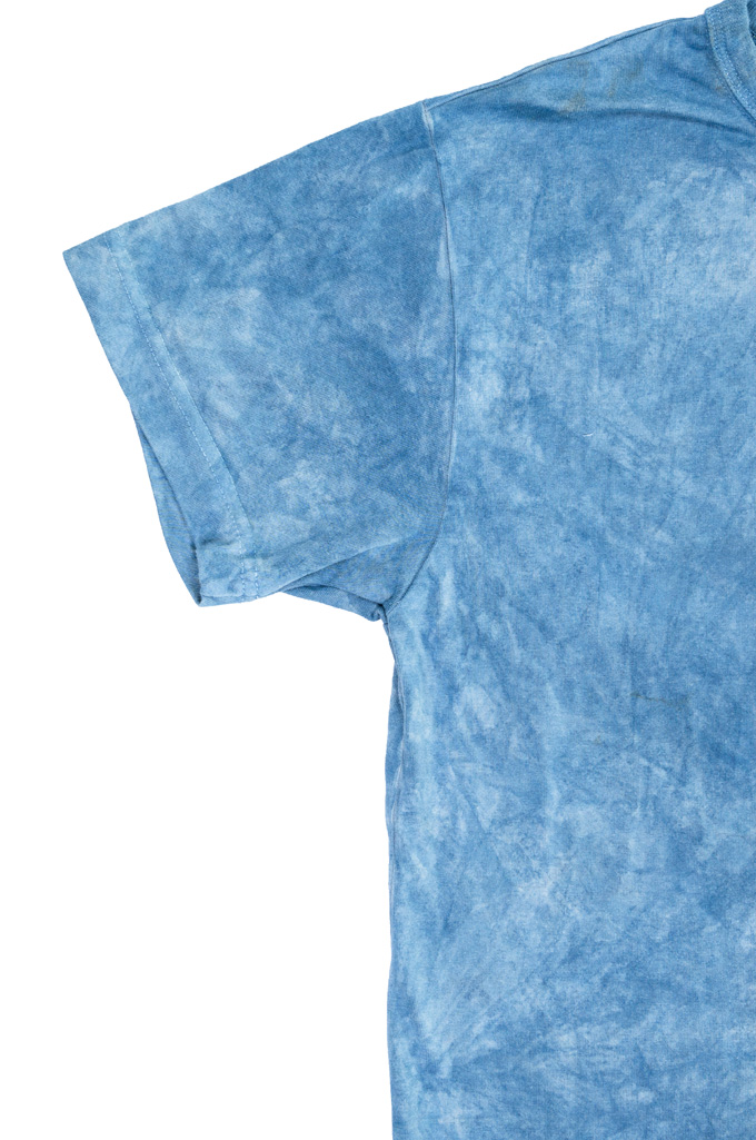 3sixteen Garment Dyed Pocket T-Shirt - Natural Indigo Crumple Dyed - Image 4