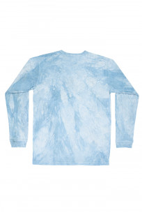 3sixteen Garment Dyed T-Shirt - Long Sleeve Natural Indigo Crumple Dyed - Image 6