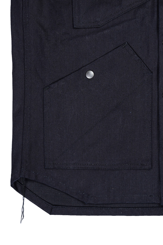 Rick Owens DRKSHDW Shirt Jacket - Made In Japan 13.75oz Indigo/Black Denim