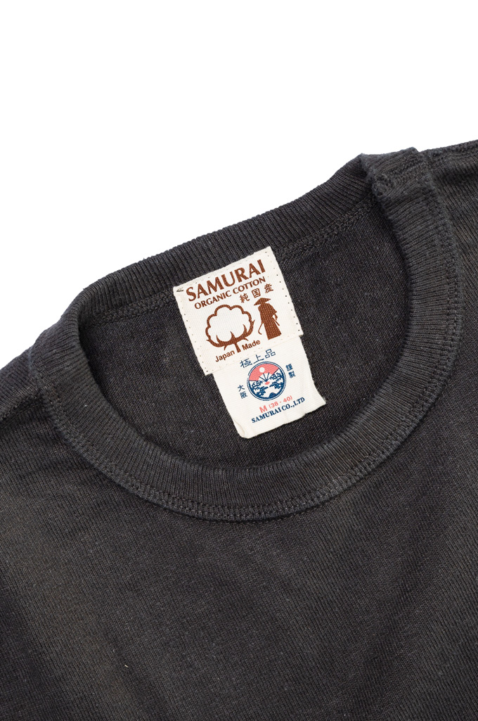 Samurai ZERO FABRIC T-Shirt - Black (Kuromame - Black Soybean Dyed) - Image 2