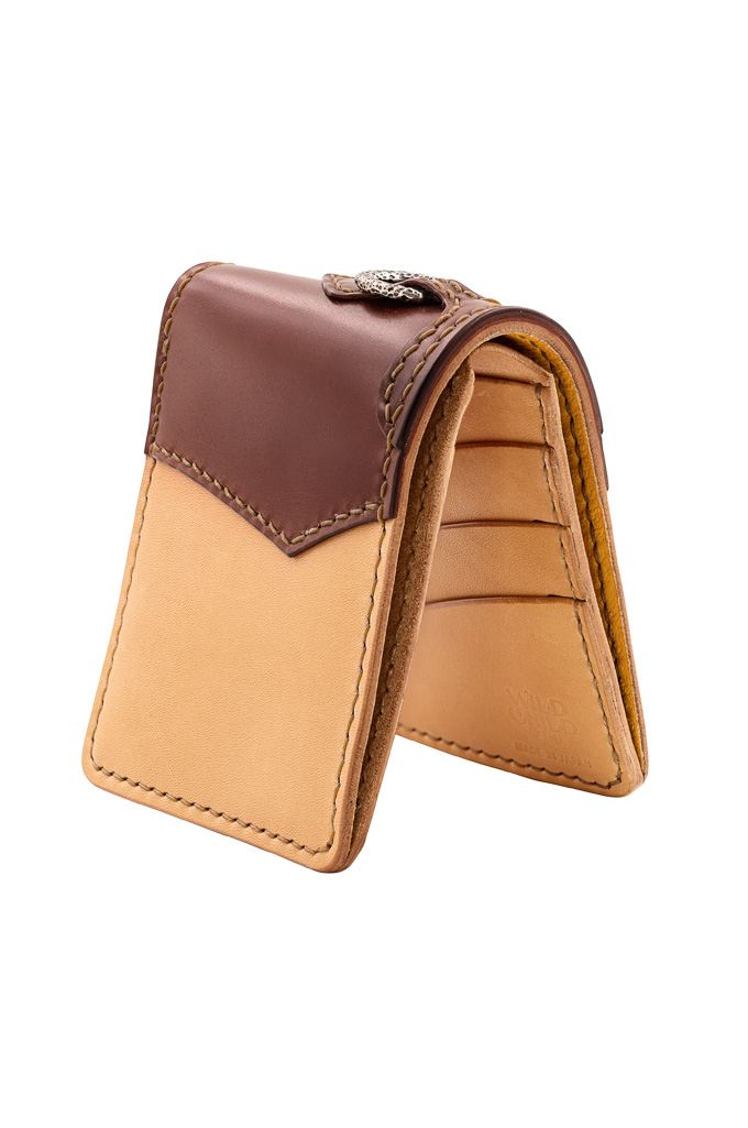 Flat Head Wild Child Leather & Cordovan Wallet - Tan - Image 2