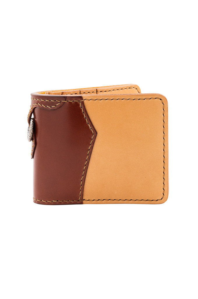 Flat Head Wild Child Leather & Cordovan Wallet - Tan - Image 4