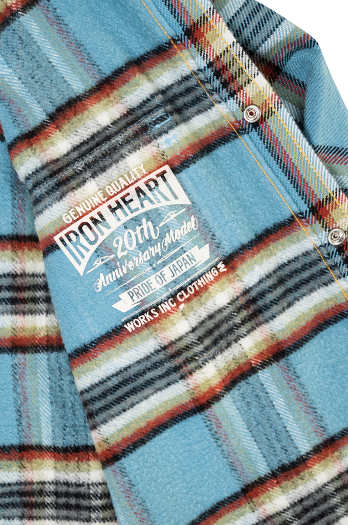 Iron Heart 20th Anniversary Ultra-Heavy Flannel - IHSH-332-SAX Western