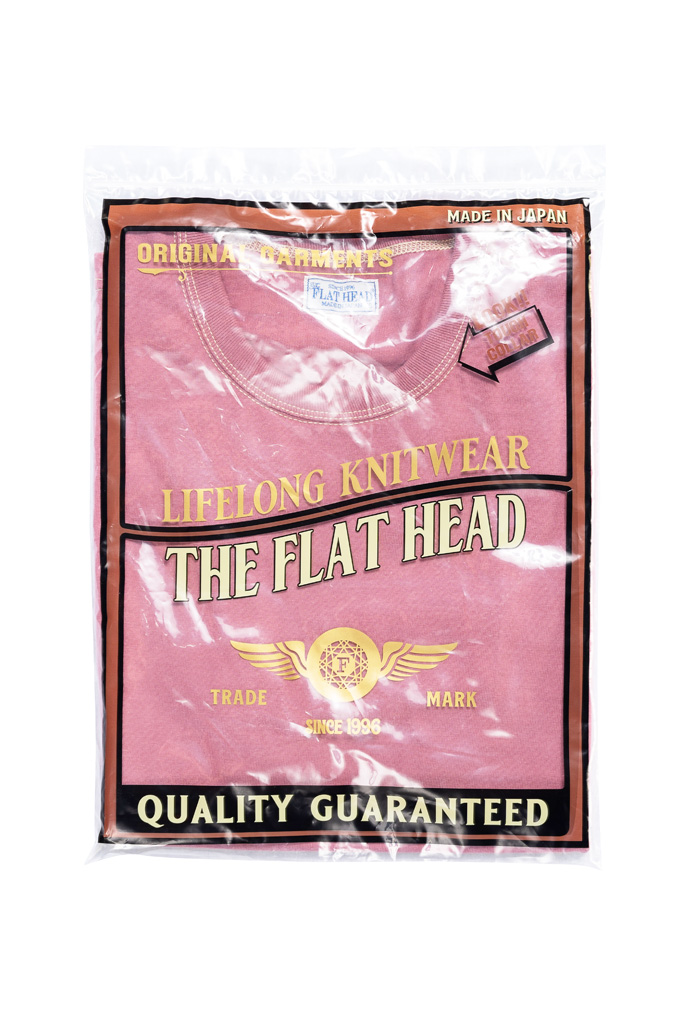 Flat Head THE OTHER THC Heavyweight T-Shirt - Pale Red - Image 1
